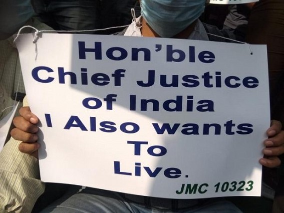 10323 Teachers Protest falls on Day 17 : Teachers appeals to Chief Justice of India for Justice 